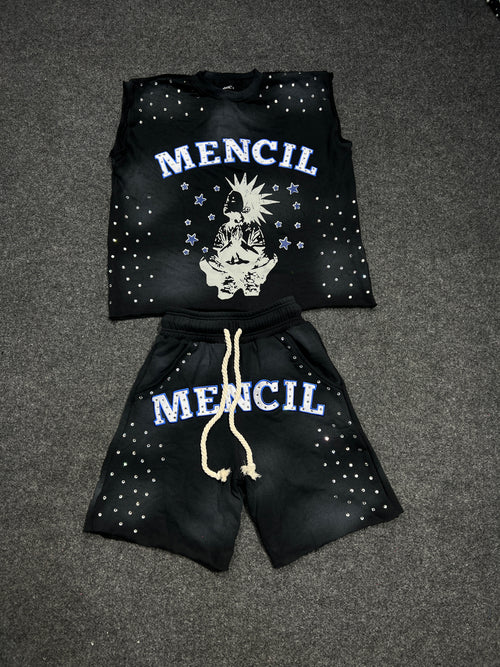 Mencil Aura Midnight Ice Full Tracksuit in Shorts