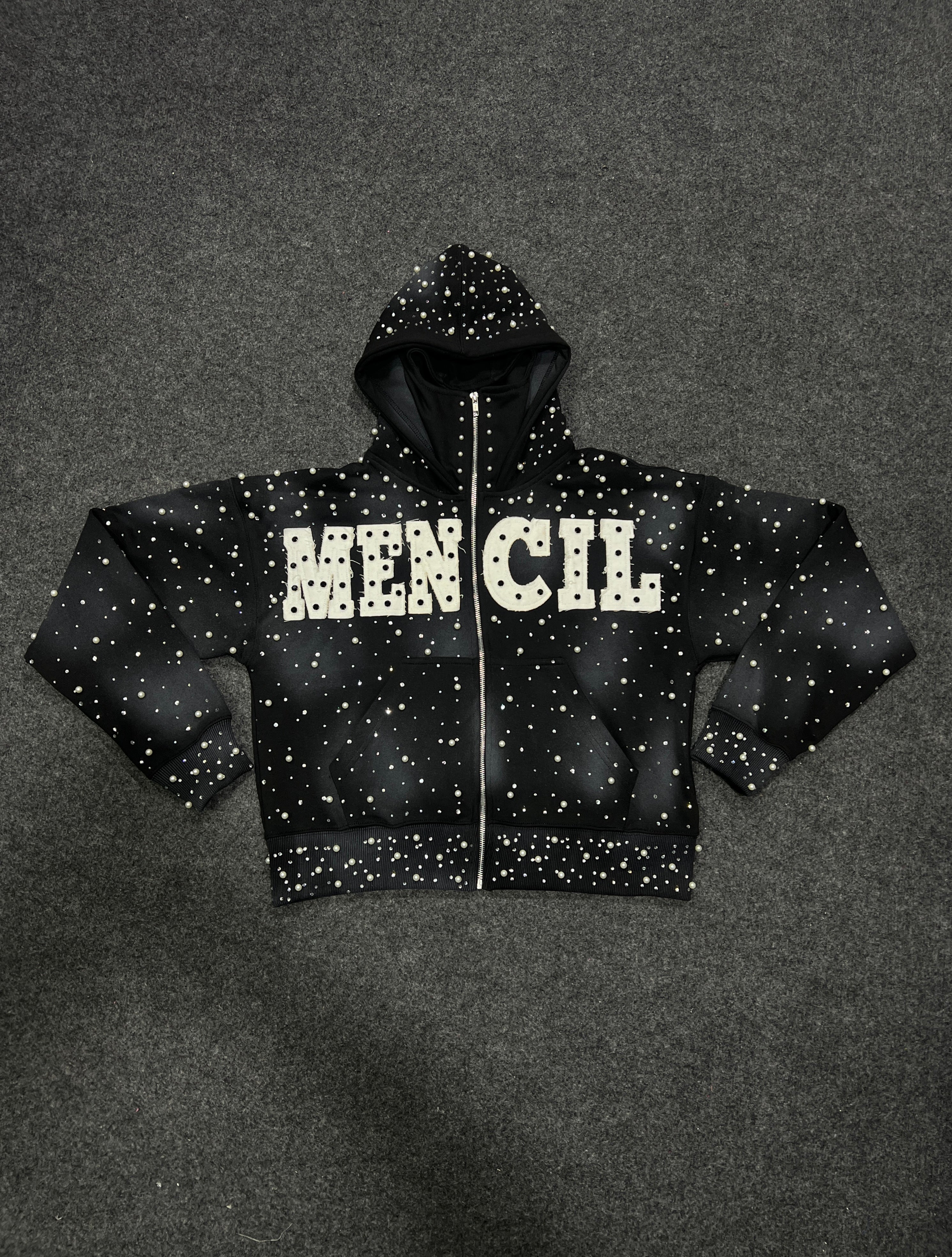 Mencil Obsidian Mask Hoodie Black
