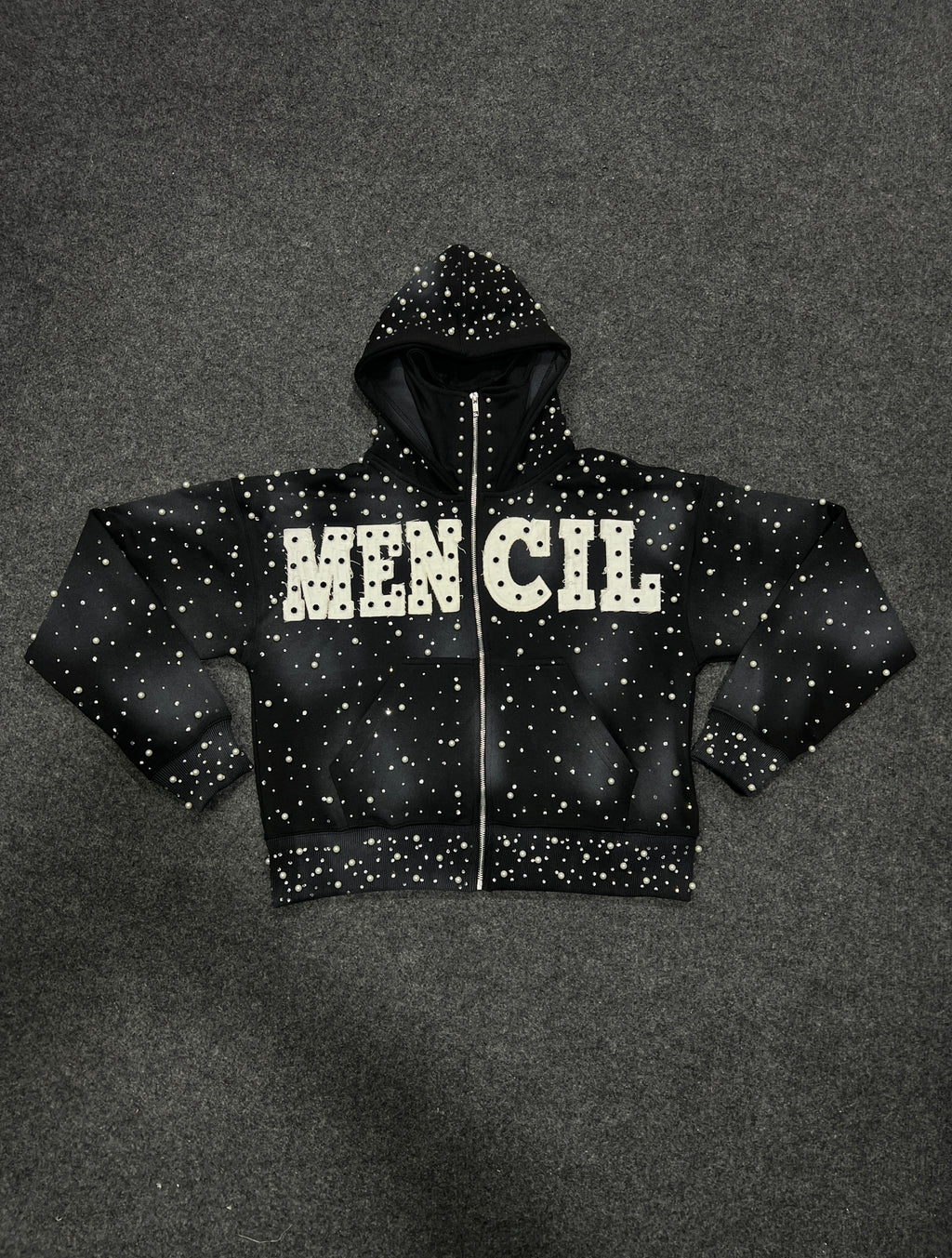 Mencil Obsidian Mask Hoodie Black