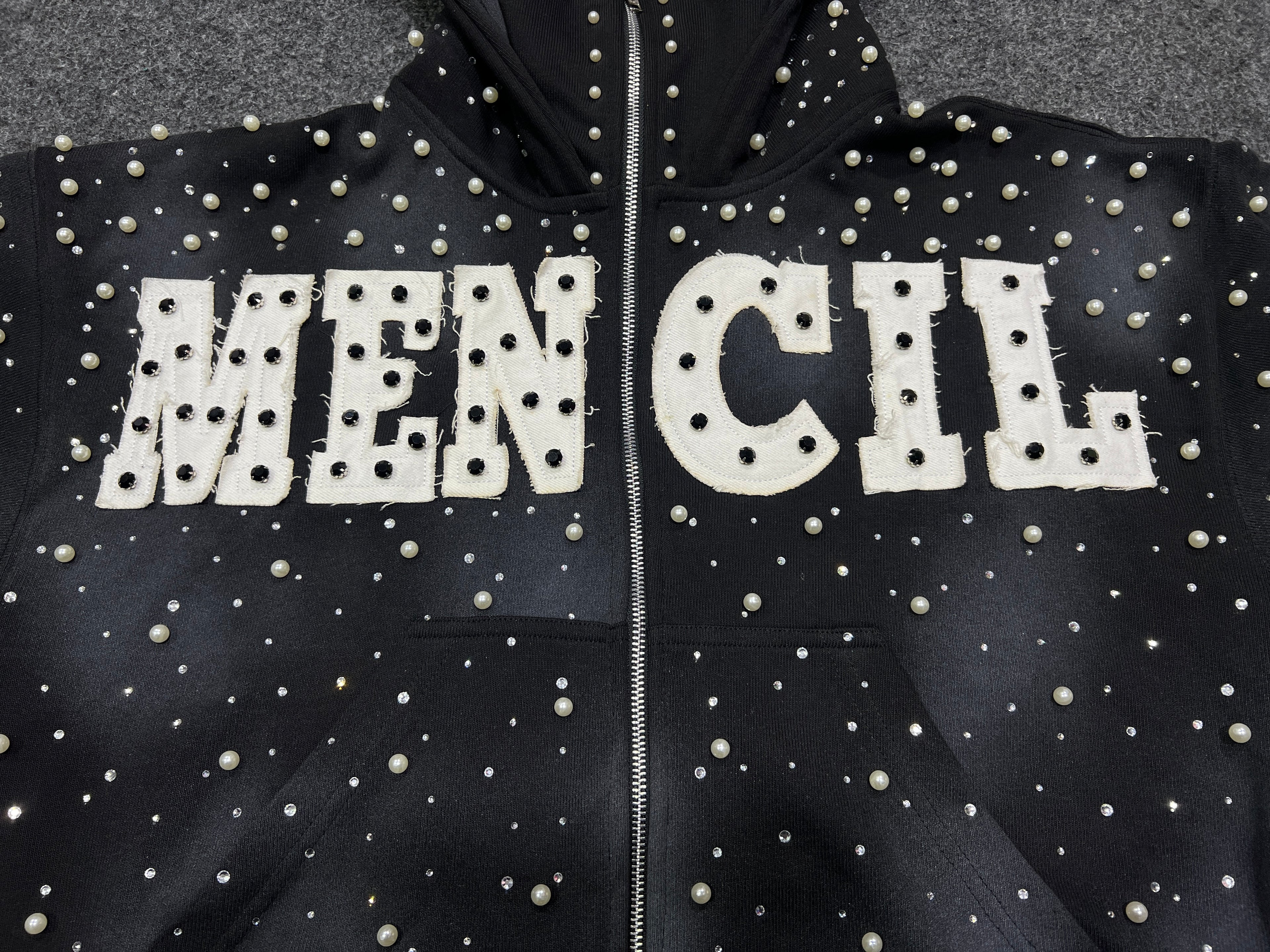 Mencil Obsidian Mask Hoodie Black