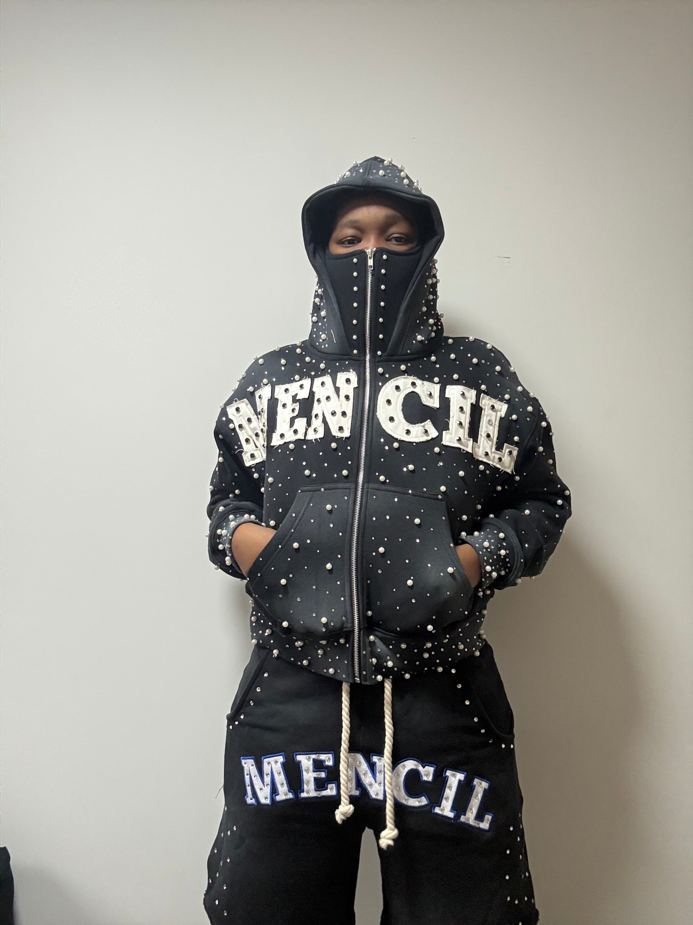 Mencil Obsidian Mask Hoddie