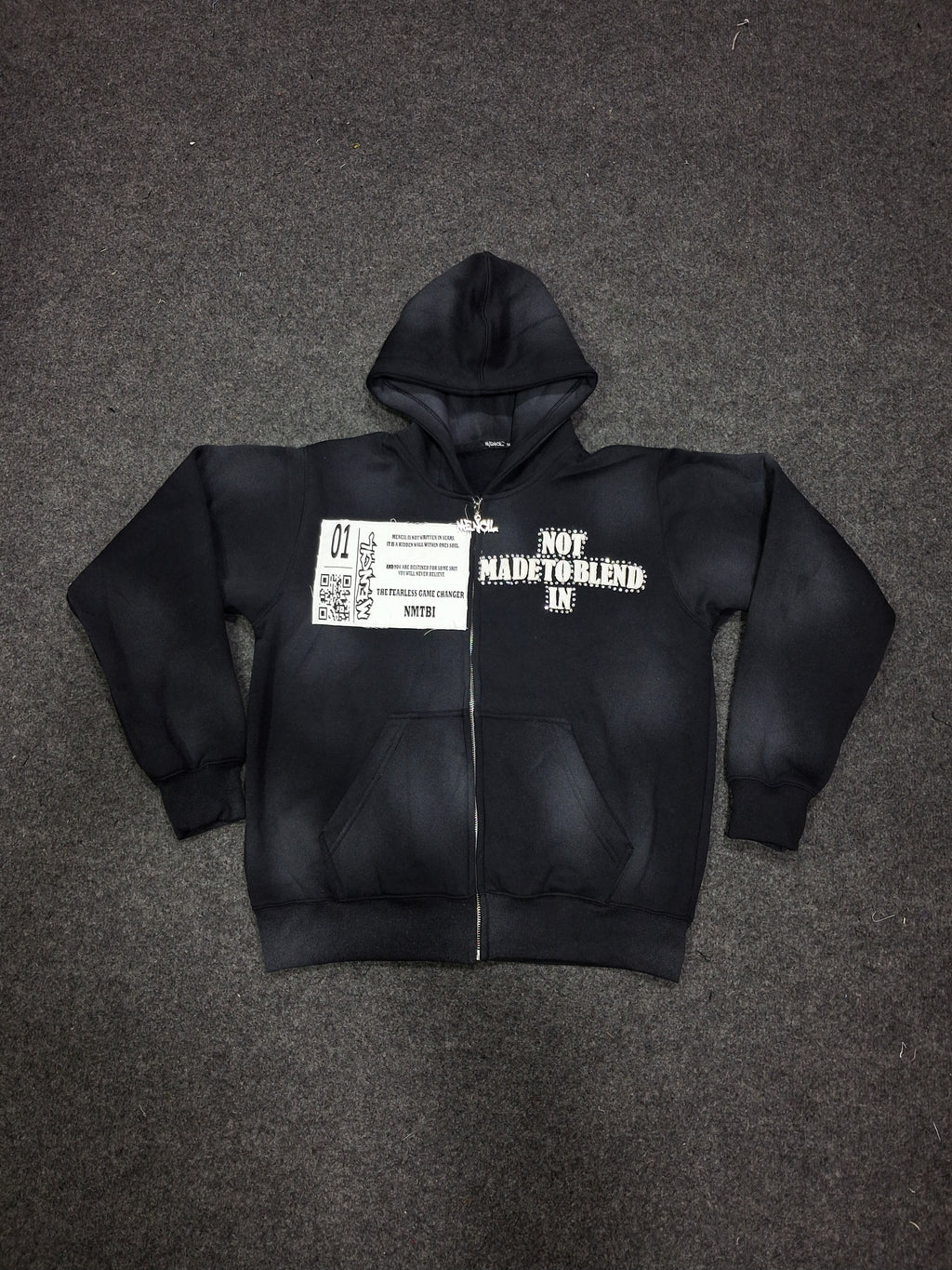 Not Made To Blend In “NMTBI” Hoodie {Shadow Black}