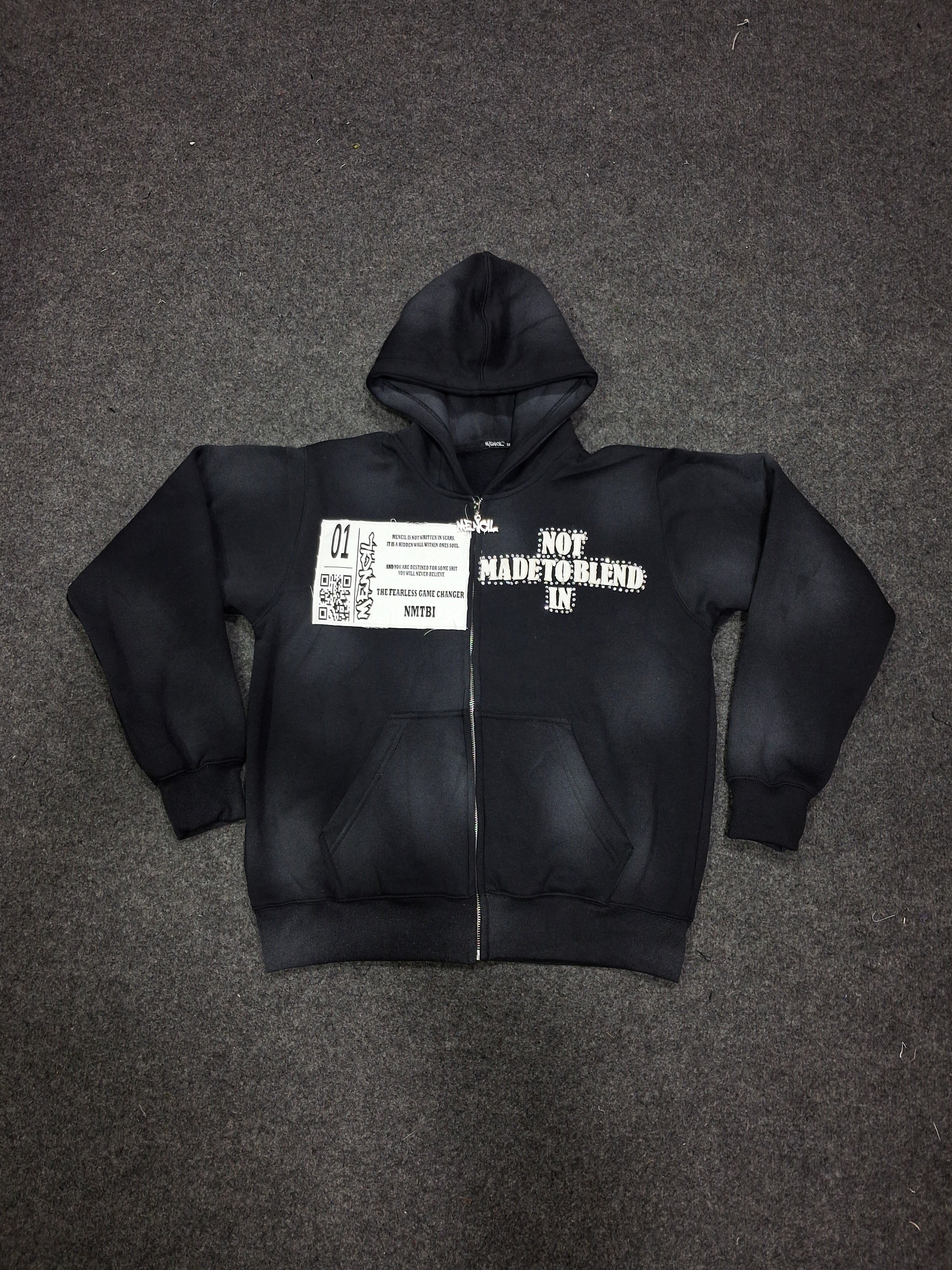 Not Made To Blend In “NMTBI” Hoodie {Shadow Black}