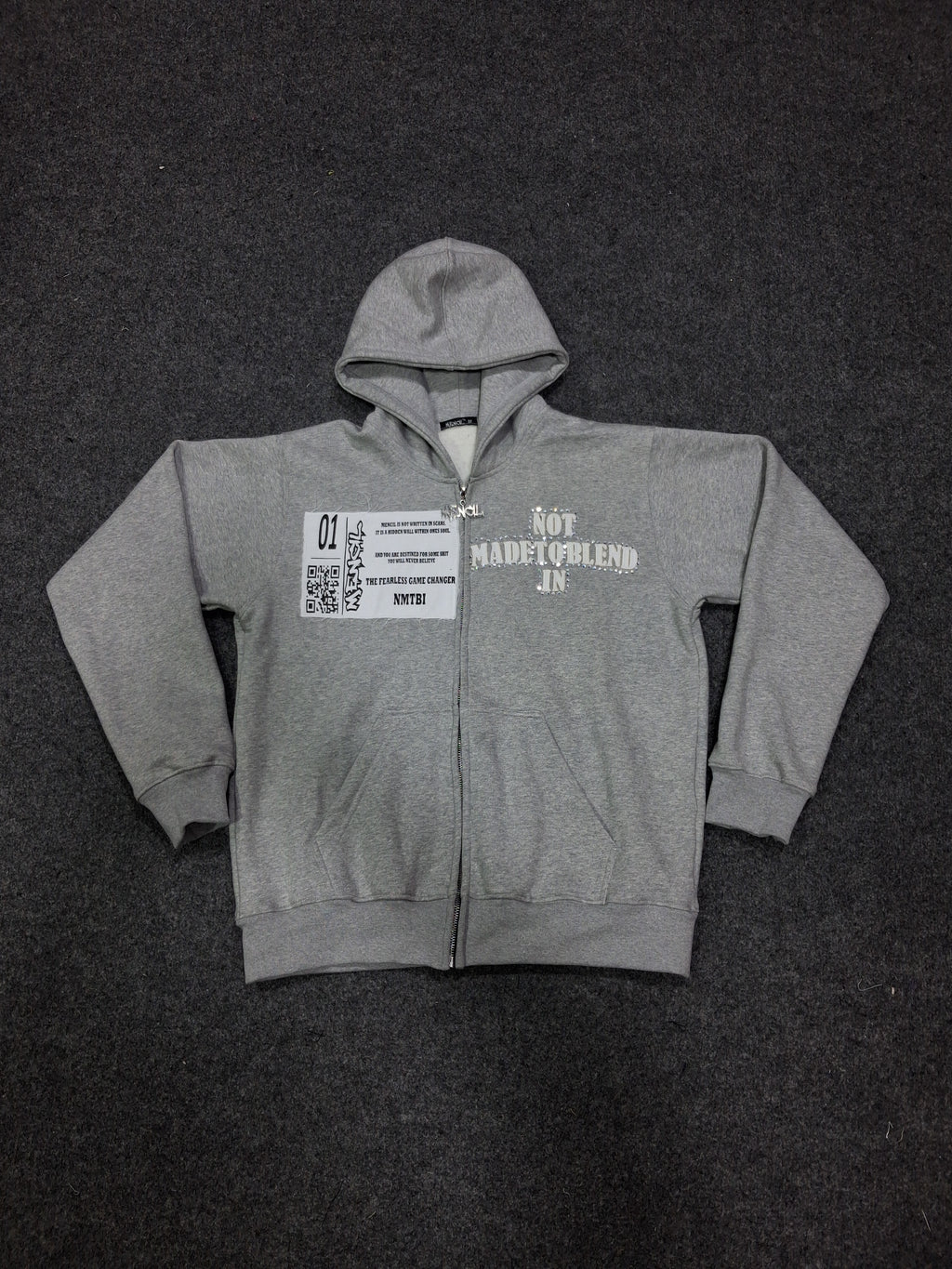 Not Made To Blend In “NMTBI” Hoodie {Graphite}
