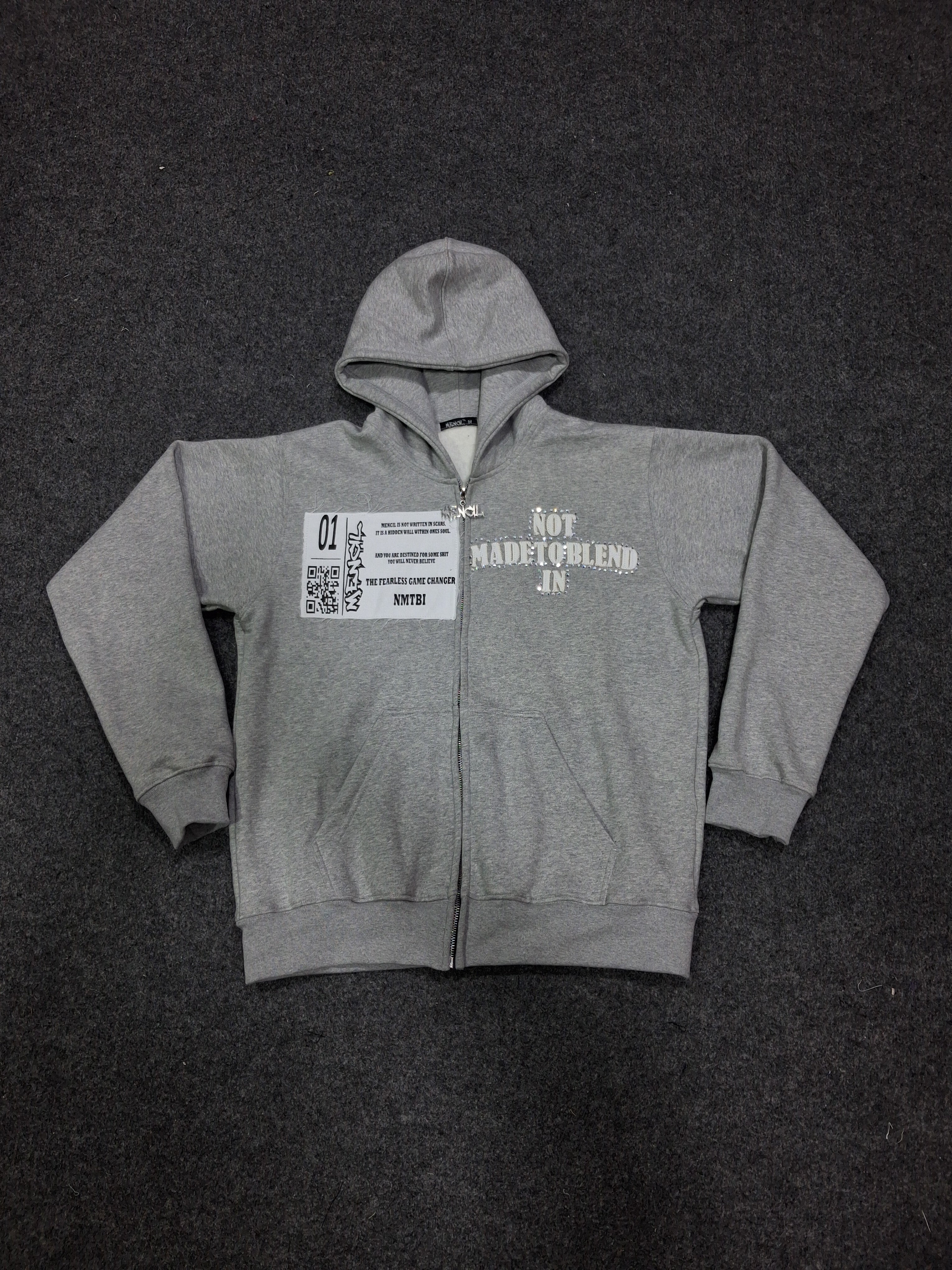 Not Made To Blend In “NMTBI” Hoodie {Graphite}