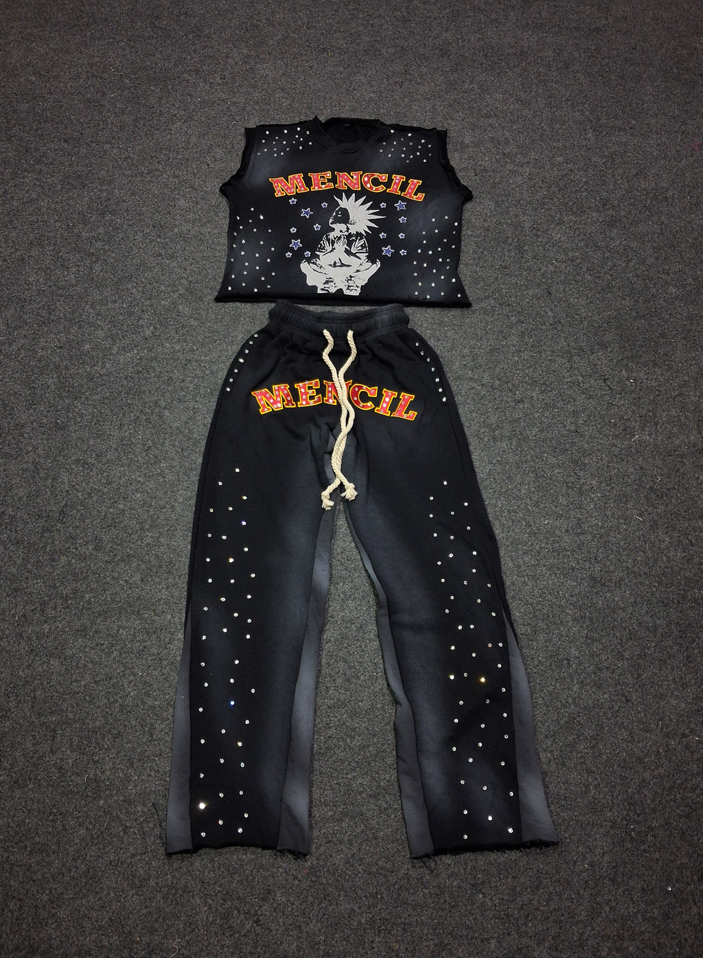 Aura Velvet Gold Full Tracksuit in Sweatpants