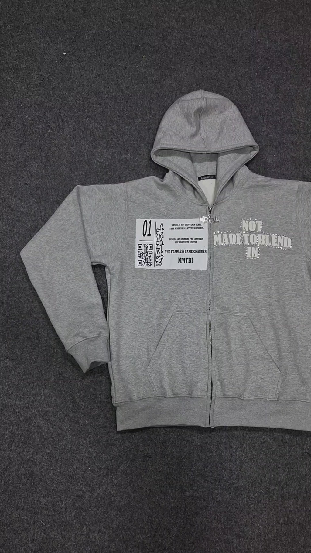 Not Made To Blend In “NMTBI” Hoodie {Graphite}