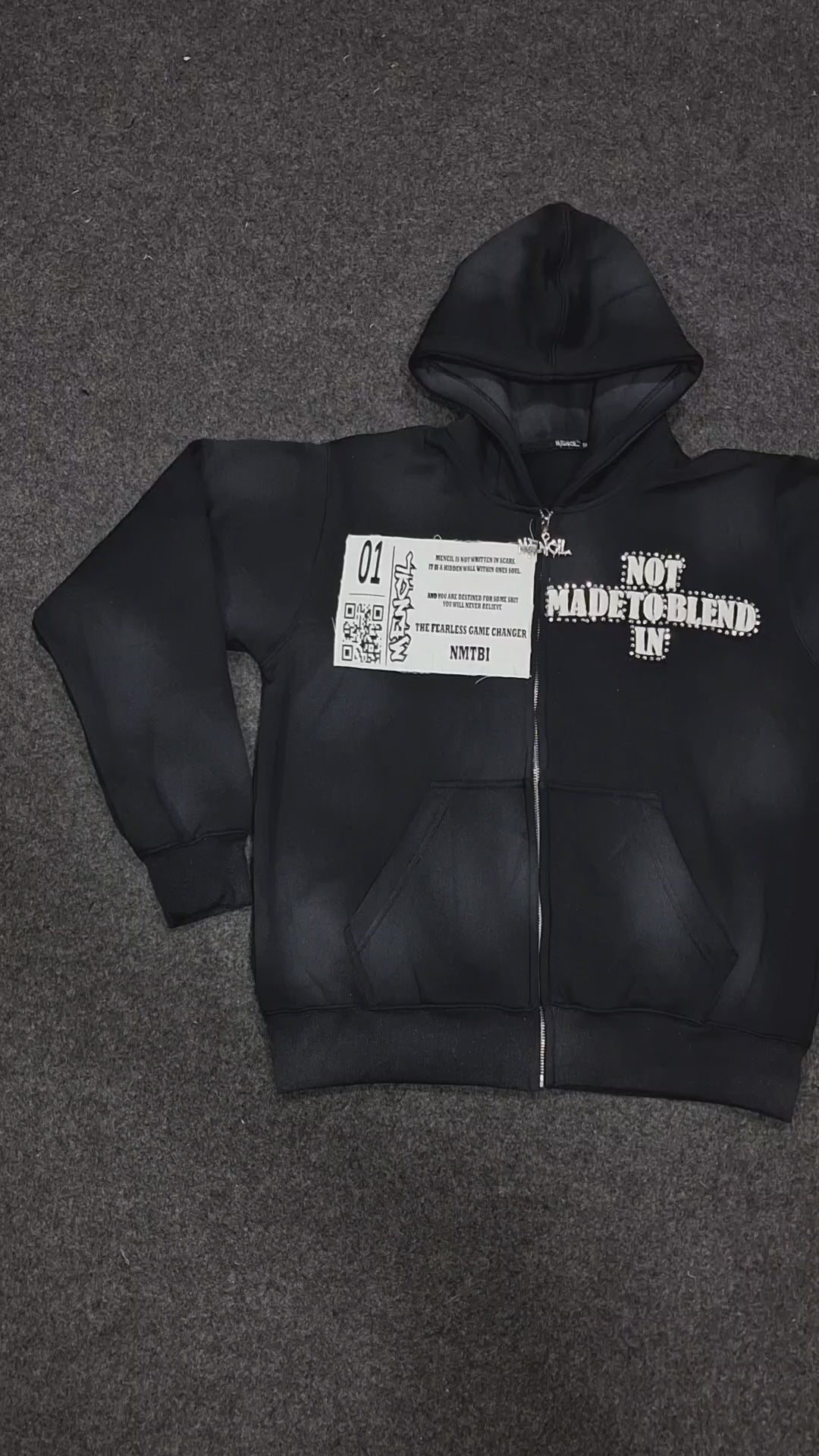 Not Made To Blend In “NMTBI” Hoodie {Shadow Black}