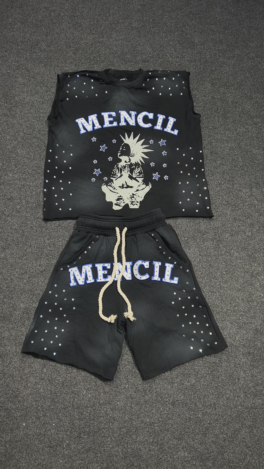 Mencil Aura Midnight Ice Full Tracksuit in Shorts