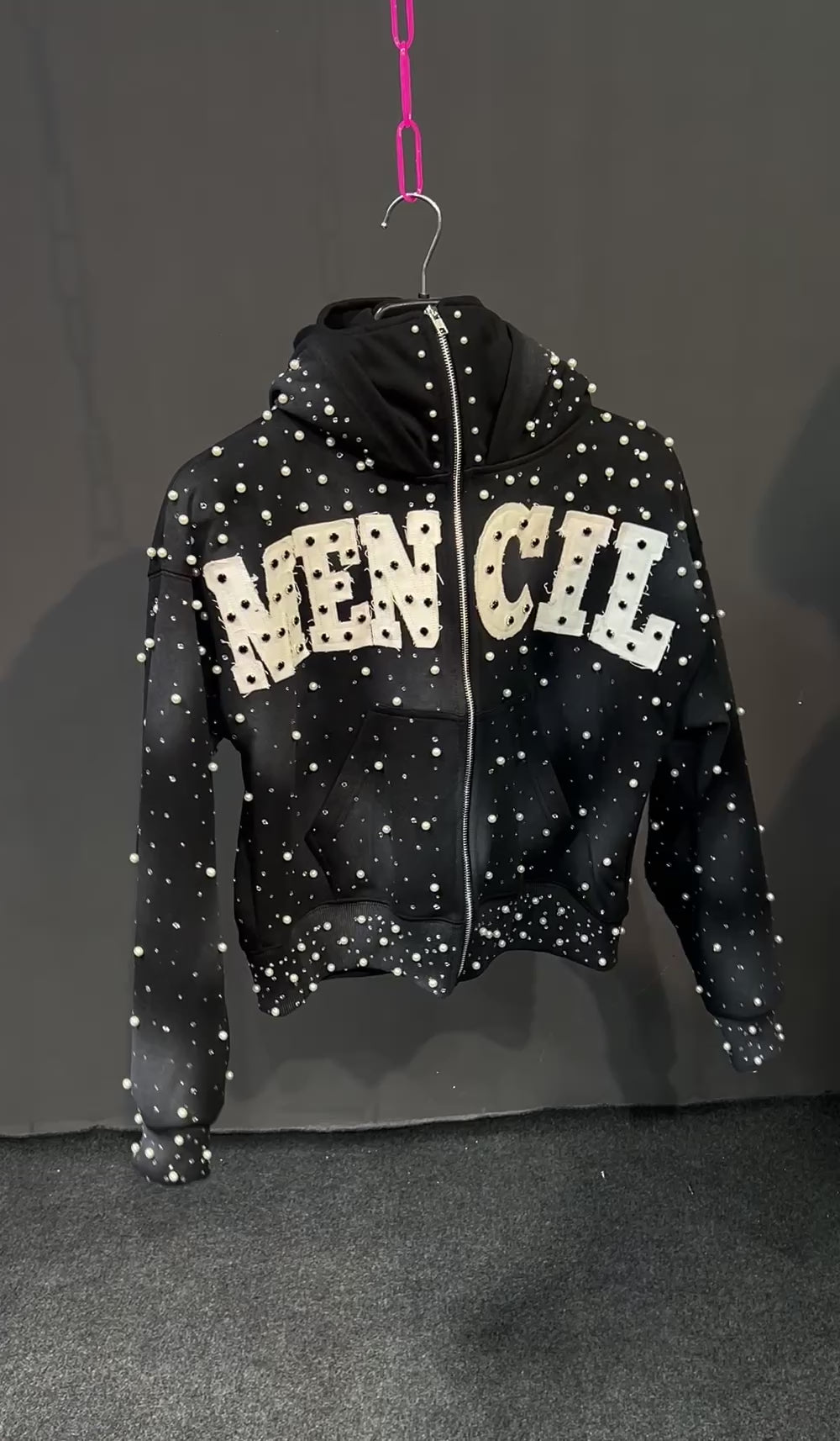 Mencil Obsidian Mask Hoodie Black